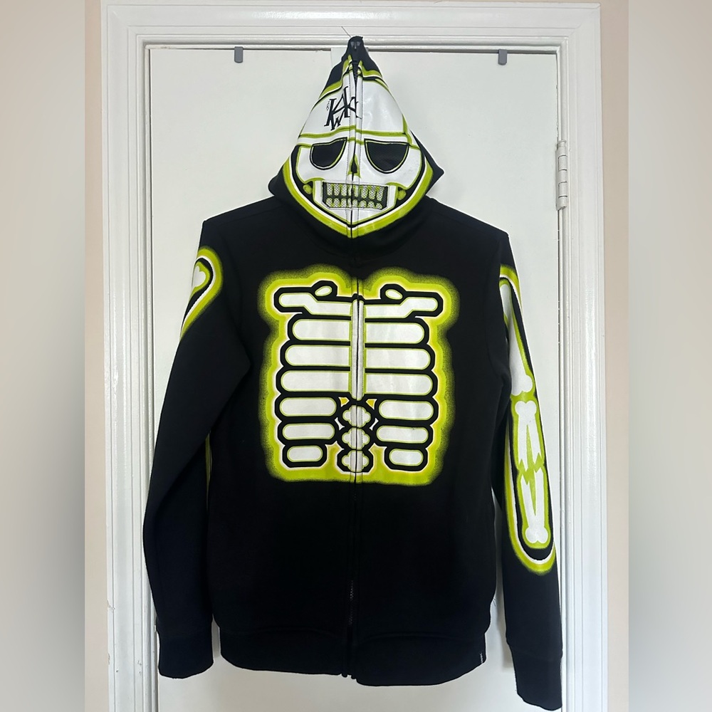 Tony Hawk Skeleton Hooded Zip Sweatshirt Size Youth Large